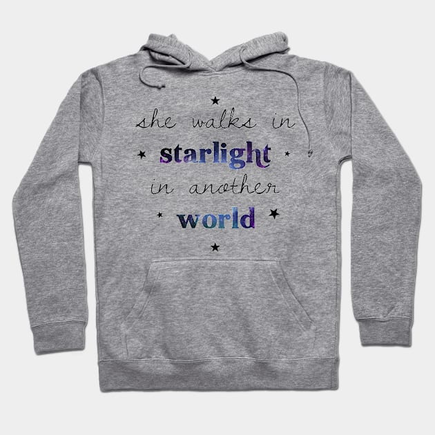 She walks in starlight in another world Hoodie by zeppelingurl